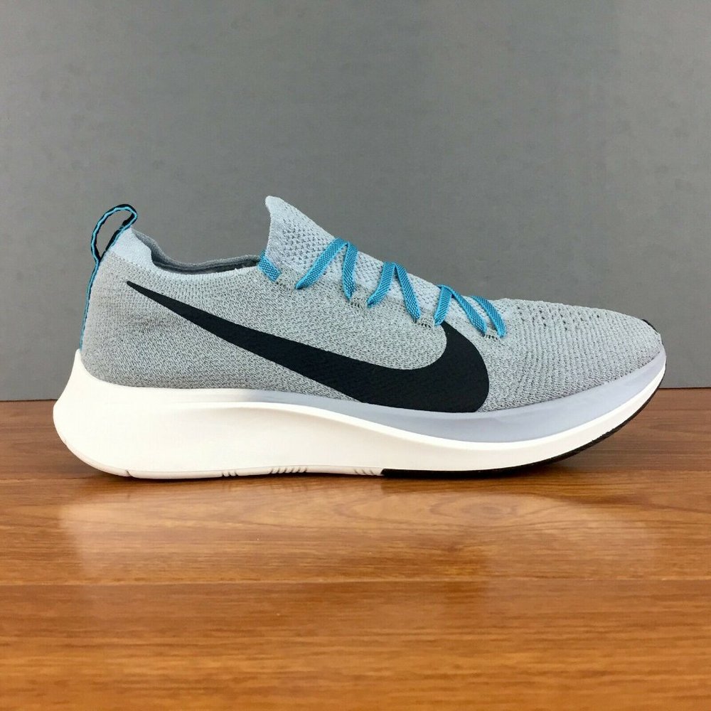 Nike Zoom Fly Flyknit Men's Shoes Grey Blue - Picture 6 of 9